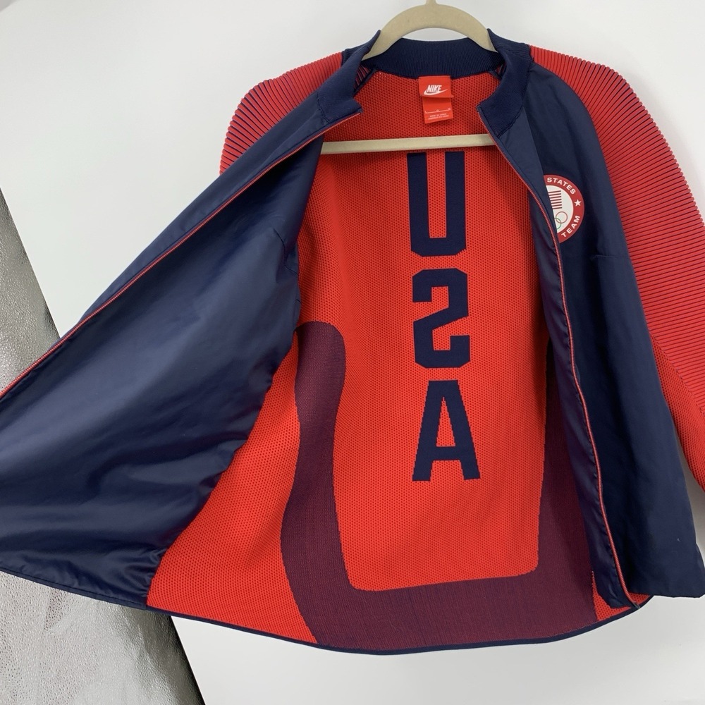 Nike Women Size Large Jacket 2016 USA Olympics Top Dynamic Reveal Tech Knit SPOT - Picture 5 of 8